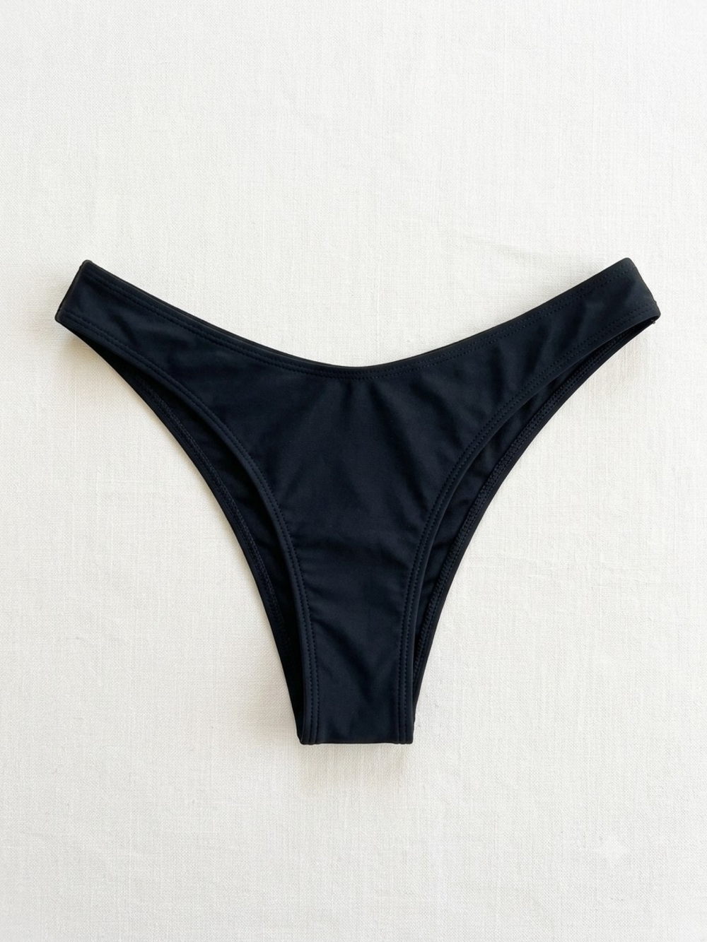Classic Black High-Cut Bikini Bottom - Women Swim
